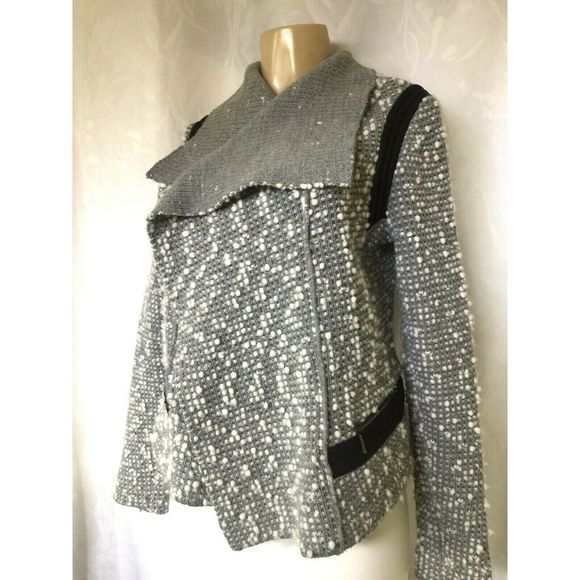 FAUSTA TRICOT DEVOTION Jacket Open Front Tweed - Picture 2 of 7